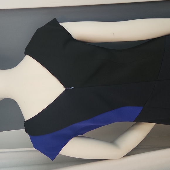 DVF BODYCONE STRETCH NAVY BLACK SZ 6 - Picture 7 of 13